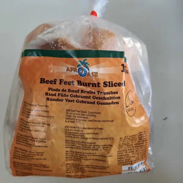 Pieds de boeuf brûlés tranches 1kg