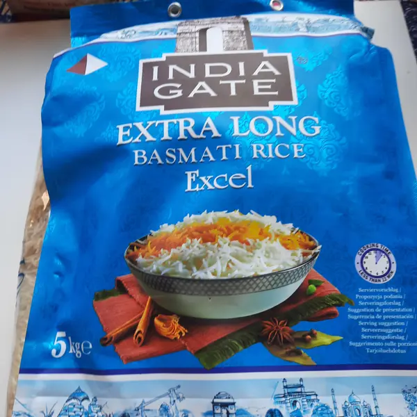Riz basmati extra long Excel 5kg