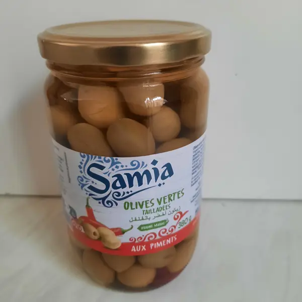 Olives vertes tailladées 380g