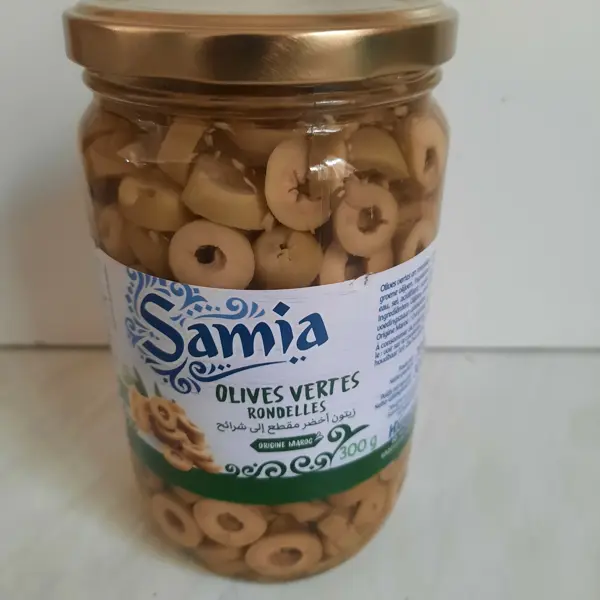 Olives vertes rondelles 300g